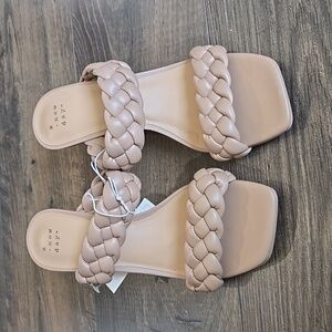 A New Day Women's Tan Braided Sandals